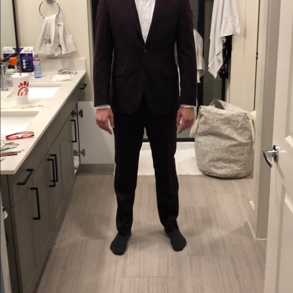 INDOCHINO maroon colored suit pants